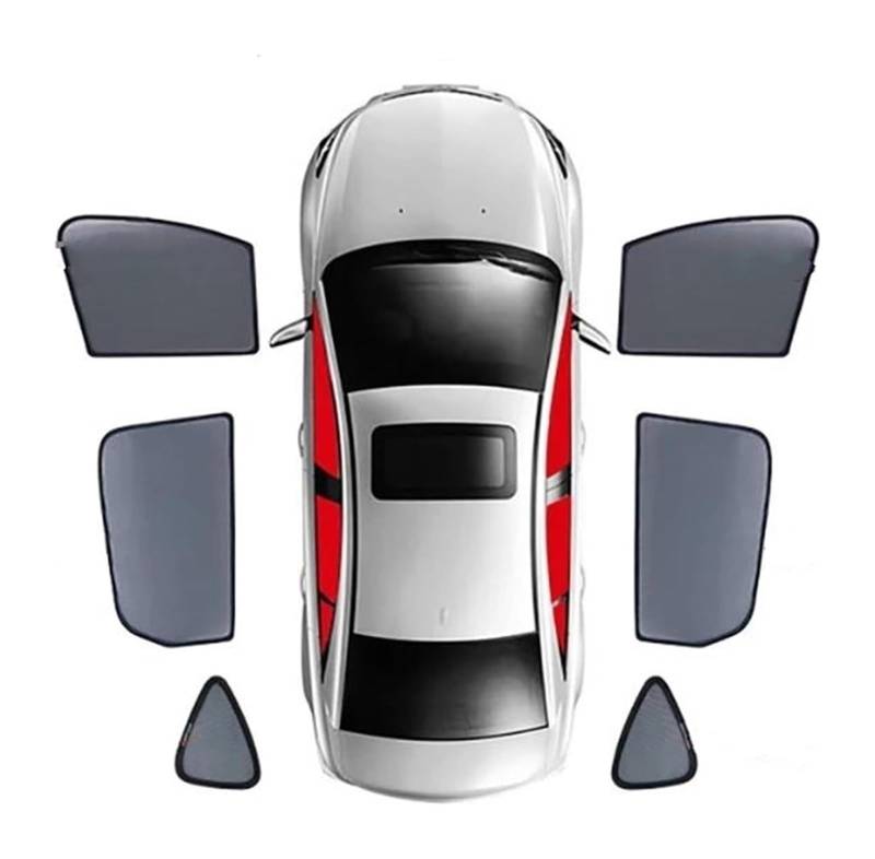 Sonnenschutz Auto Seitenscheibe Für Mercedes Für B&ENZ GLE W167 SUV Auto-Rückseiten-Babyfenster-Sonnenschutzschild Vorderer Hinterer Windschutzscheibenvorhang Sonnenschutzvisier(OneColor) von QMTVFSRH
