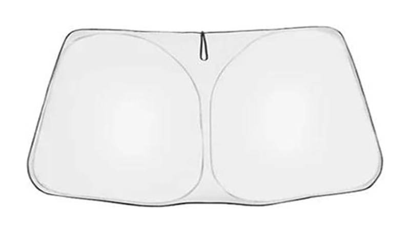 Sonnenschutz Auto Seitenscheibe Für Modell Y 2020-2024 Magnetischer Auto-Sonnenschutz Für Die Windschutzscheibe Rahmenvorhang Für Rückseite des Fensters Visier(Silver Front Windshield) von QMTVFSRH