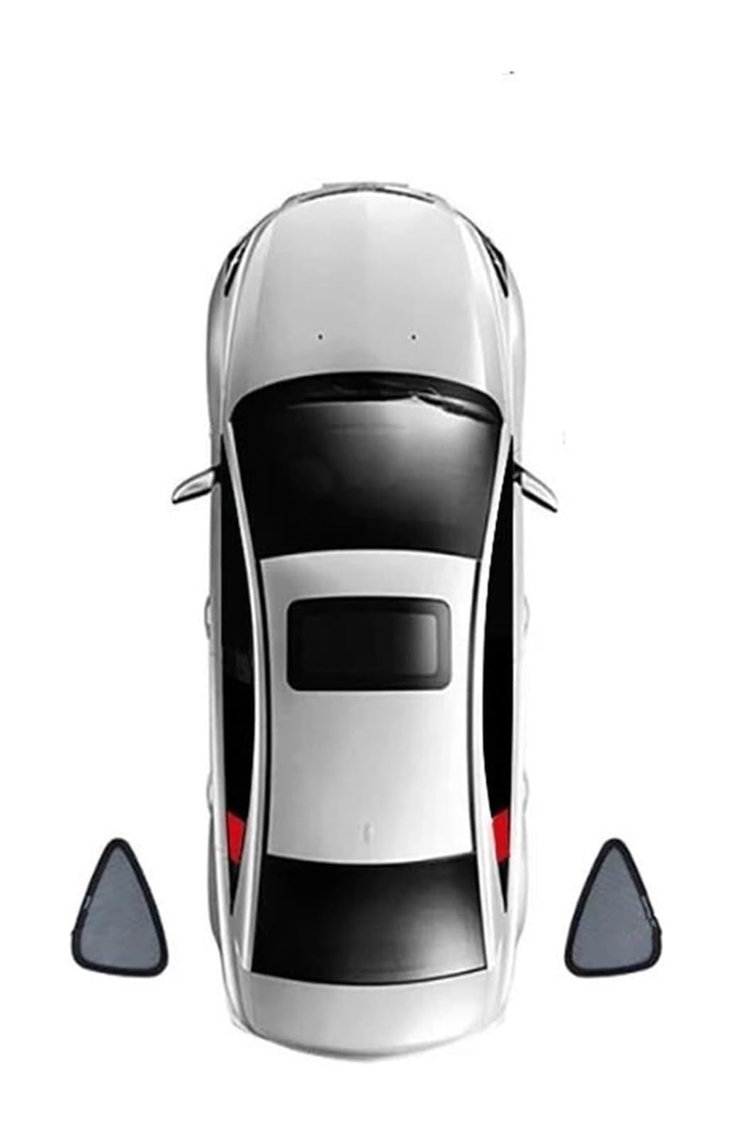 Sonnenschutz Auto Seitenscheibe Für Q7 4L SUV 2006-2015 Auto-Rückseiten-Baby-Fenster-Sonnenschutzschild Frontscheiben-Tür-Rollo-Vorhang Sonnenschutz-Visier-Schattierungen(2PCS Traingular) von QMTVFSRH