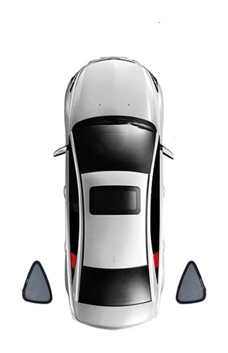Sonnenschutz Auto Seitenscheibe Für Q7 4L SUV 2006-2015 Auto-Rückseiten-Baby-Fenster-Sonnenschutzschild Frontscheiben-Tür-Rollo-Vorhang Sonnenschutz-Visier-Schattierungen(2PCS Traingular) von QMTVFSRH