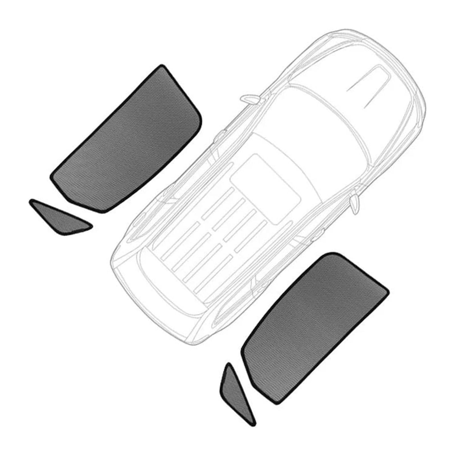 Sonnenschutz Auto Seitenscheibe Für Subaru Für Forester SK 2019-2024 Magnetisches Auto-Sonnenschutzvisier Für Die Vordere Heckscheibe Rahmenvorhang Seitenfenster-Sonnenschutz(Rear Triangular) von QMTVFSRH