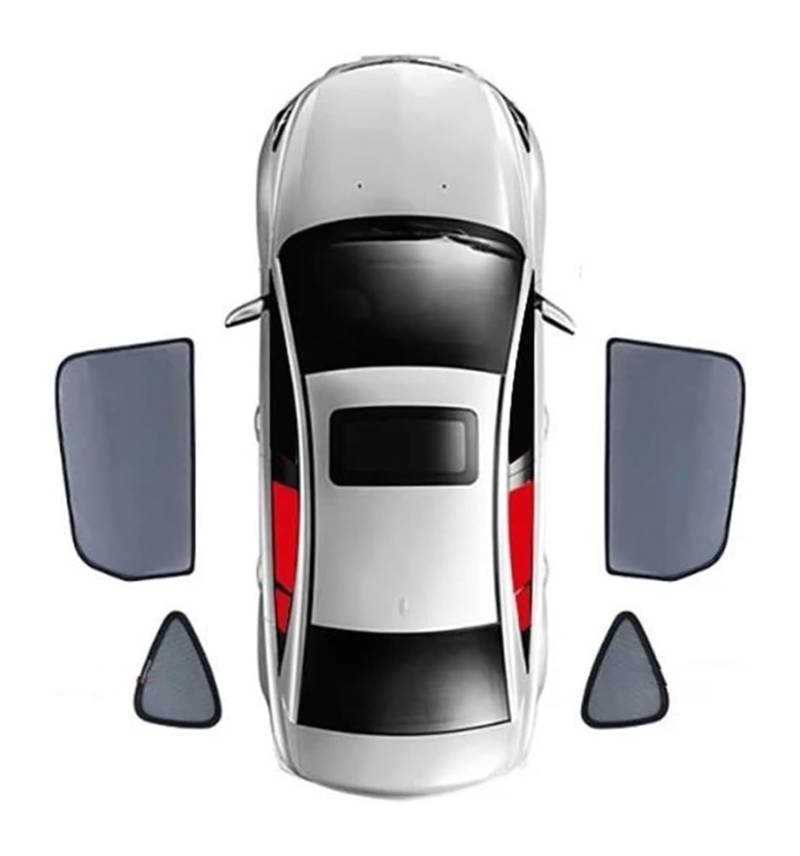 Sonnenschutz Auto Seitenscheibe Für Suz&uki Für Grand Für Vitara JT 2005-2014 Magnetischer Auto-Sonnenschutzschild Frontscheibenvorhang Rückseite Babyfenster Sonnenschutz Visierschirme(4PCS Rear Train von QMTVFSRH