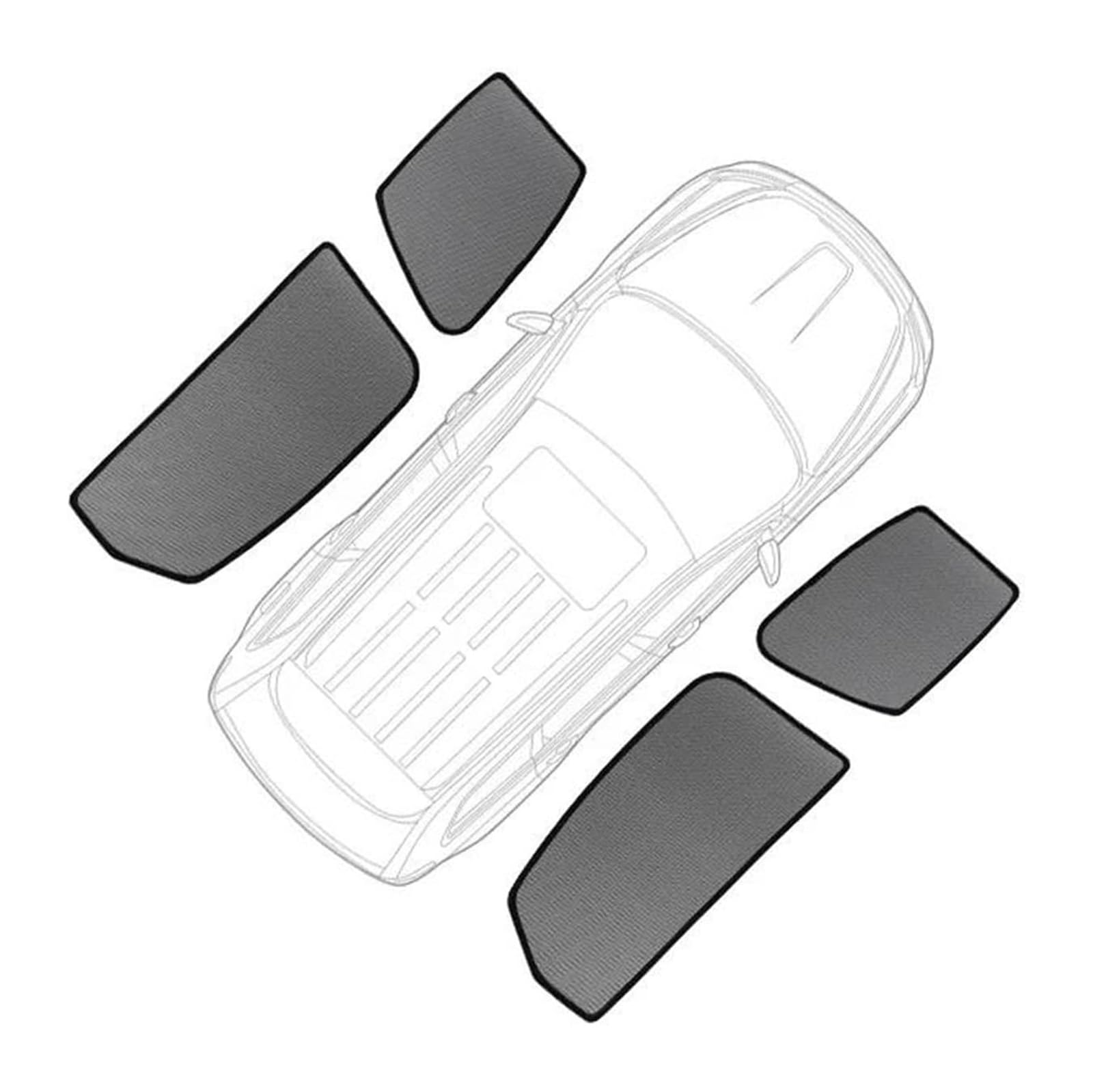 Sonnenschutz Auto Seitenscheibe Für VW Für ID.4 Für ID4 2020-2024 Magnetischer Auto-Sonnenschutzschild Frontscheibenvorhang Seitenfenster Sonnenschutz(4PCS Side Window) von QMTVFSRH