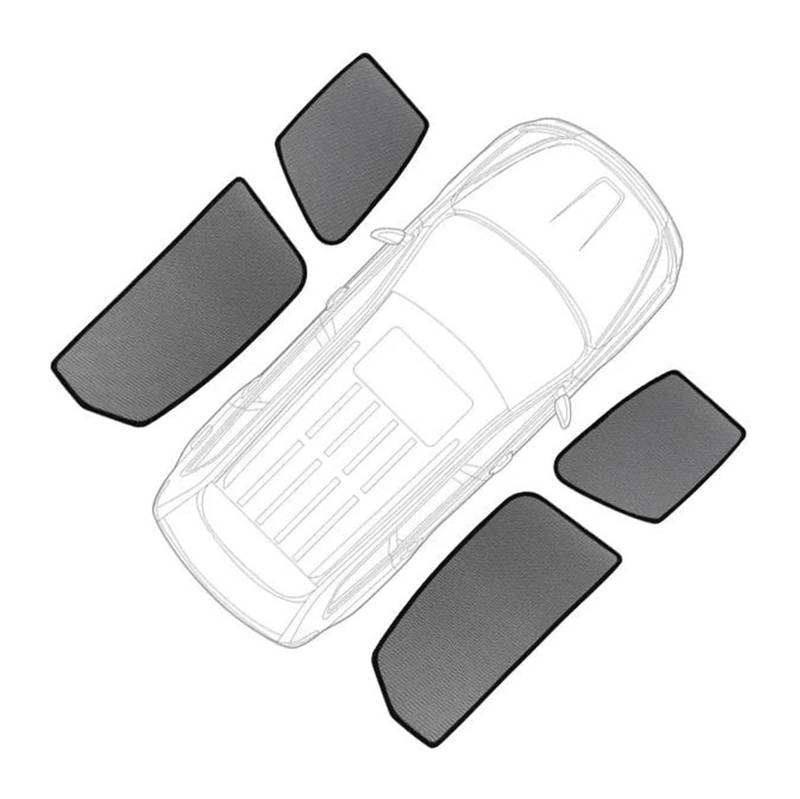 Sonnenschutz Auto Seitenscheibe Für VW Für ID.4 Für ID4 2020-2024 Magnetischer Auto-Sonnenschutzschild Frontscheibenvorhang Seitenfenster Sonnenschutz(4PCS Side Window) von QMTVFSRH