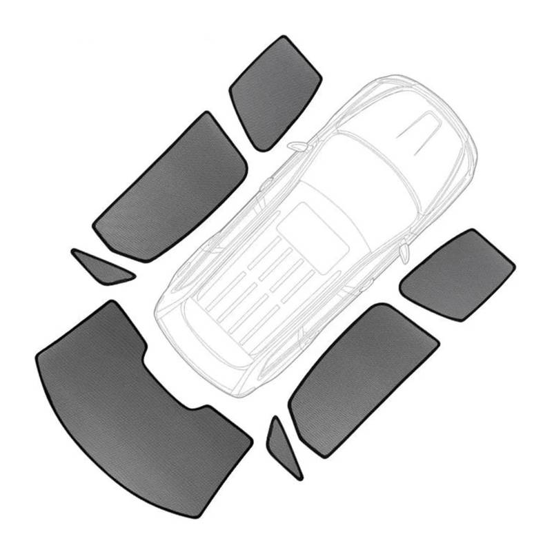 Sonnenschutz Auto Seitenscheibe Für VW Für ID.4 Für ID4 2020-2024 Magnetischer Auto-Sonnenschutzschild Frontscheibenvorhang Seitenfenster Sonnenschutz(7pcs) von QMTVFSRH
