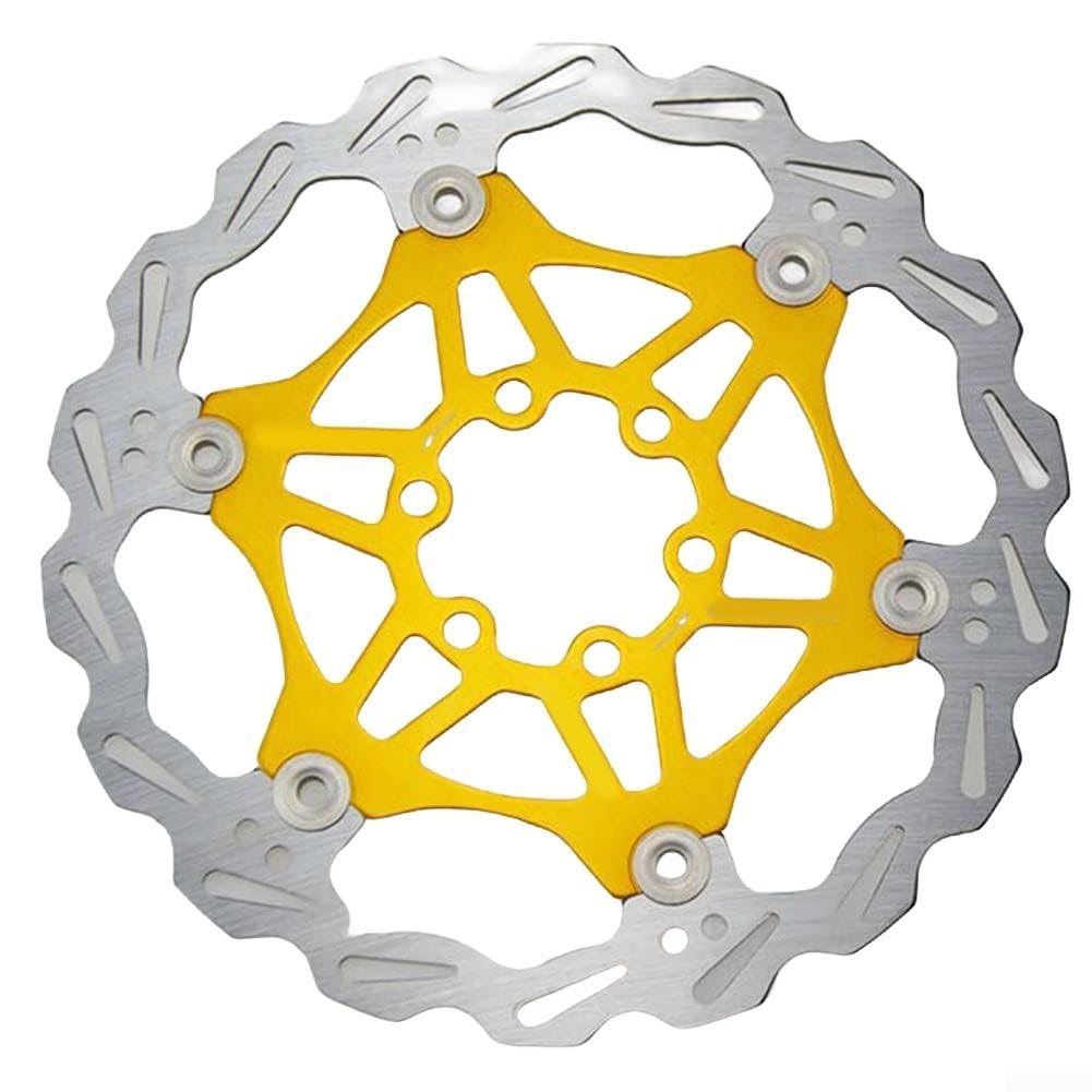 160 mm Offroad-Bike-Scheibenbremse mit dichtem, hohlem Design für maximale Bremskraft und Effizienz (Gold 160) von QOXEZY