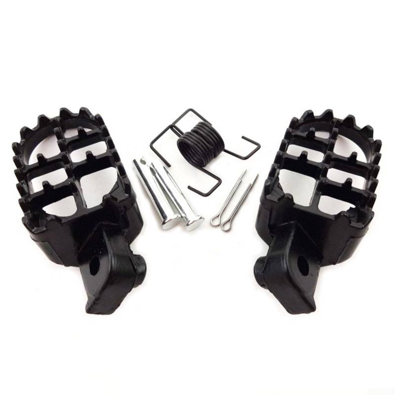 Aluminium-Motocross-Fußstützen-Set, 1 Paar stabile Pedale, passend für mehrere Dirtbike-Modelle, einschließlich TW200, CRF und PX Serie von QOXEZY