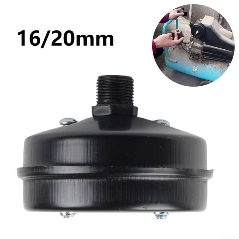 Kompressor-Ansaugfilter-Schalldämpfer, kompatibel mit Standard-Außengewinde von 16/20 mm (20 mm) von QOXEZY