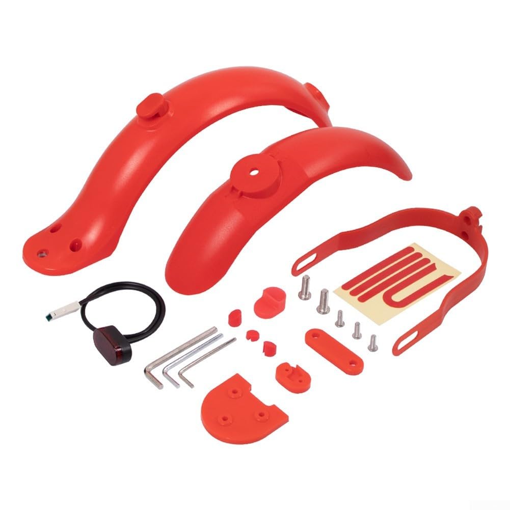Modifikationsset für hintere Kotflügel für Xiaomi 1S Lite Pro, geeignet für 25,4 cm (10 Zoll) Reifen, einfache Installation, Rot von QOXEZY