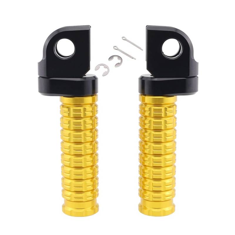 Motorrad Fußrasten für Honda CBR1100XX 1997-2008,Fußrasten Motorrad,Fußrasten Pedale Motorrad Vorne Hinten Pedale Beifahrer Fußstützen Motorrad Fußstütze Pedal,B Gold von QPDDFG