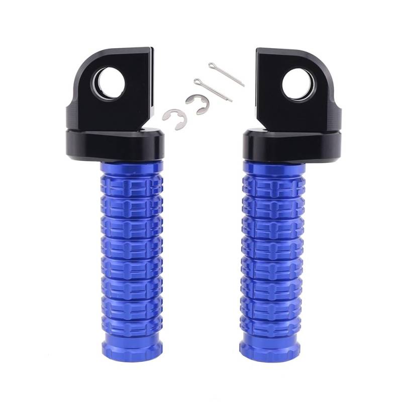 Motorrad Fußrasten für Honda VTR250 2009-2013,Fußrasten Motorrad,Fußrasten Pedale Motorrad Vorne Hinten Pedale Beifahrer Fußstützen Motorrad Fußstütze Pedal,B Blue von QPDDFG