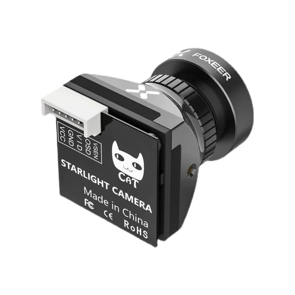 Foxeer Cat 3 UAV Professionelle Nachtsichtkamera, Standardbild, Schalter für schwaches Licht, kompatibel mit ähnlichen Geräten(CAT 3 Cat MINI Black) von QPSJXN