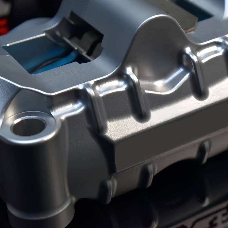 Performance 4 Kolben -Motorrad -Rennstätten 30x17 für Vorderradbremsung kompatibel mit 100 -mm -Montagepunkten(L Silver) von QPSJXN