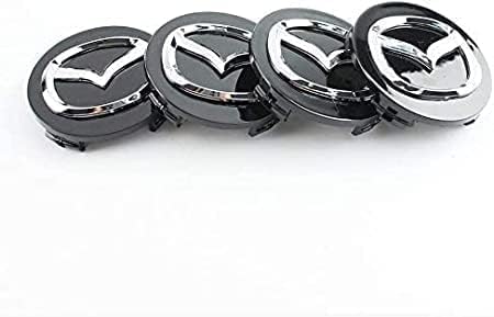 4 Stück Nabendeckel Radnabendeckel für Mazda 56mm, Nabenkappen mit Logo Radnabenkappen, Wasserdicht Staubdicht Anti Rost Felgendeckel, Auto Accessoires von QQLADY