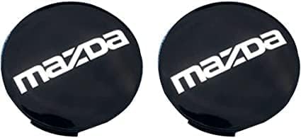 4 Stück Nabendeckel Radnabendeckel für Mazda 60mm, Nabenkappen mit Logo Radnabenkappen, Wasserdicht Staubdicht Anti Rost Felgendeckel, Auto Accessoires,B Black von QQLADY