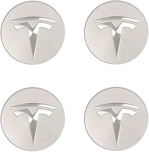 4 Stück Nabendeckel Radnabendeckel für Tesla 65mm, Nabenkappen mit Logo Radnabenkappen, Wasserdicht Staubdicht Anti Rost Felgendeckel, Auto Accessoires von QQLADY