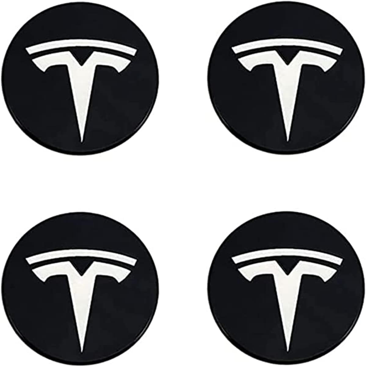 4 Stück Nabendeckel Radnabendeckel für Tesla Model 3 65mm, Nabenkappen mit Logo Radnabenkappen, Wasserdicht Staubdicht Anti Rost Felgendeckel, Auto Accessoires,C von QQLADY