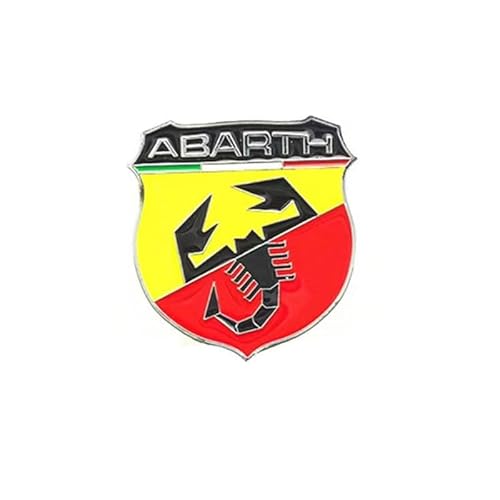Auto Emblem für Abarth 595, Logo Badge Aufkleber Front Motorhaube Kofferraum Heckklappen Metall Etikett Replacement Auto Zubehör von QQLADY