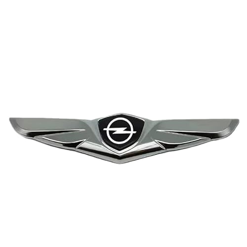 Auto Emblem für Opel Corsa F, Logo Badge Aufkleber Front Motorhaube Kofferraum Heckklappen Metall Etikett Replacement Auto Zubehör,B von QQLADY