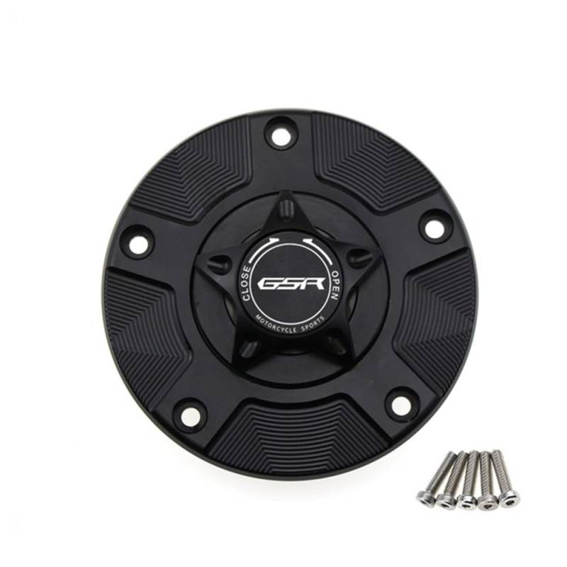 Z Gas-Tankdeckel for Suzuki GSR750 GSR 750 GSR-750 2011–2016, Motorrad-CNC-Schnellspanner-Abdeckung X (Color : Black) von QQLADY
