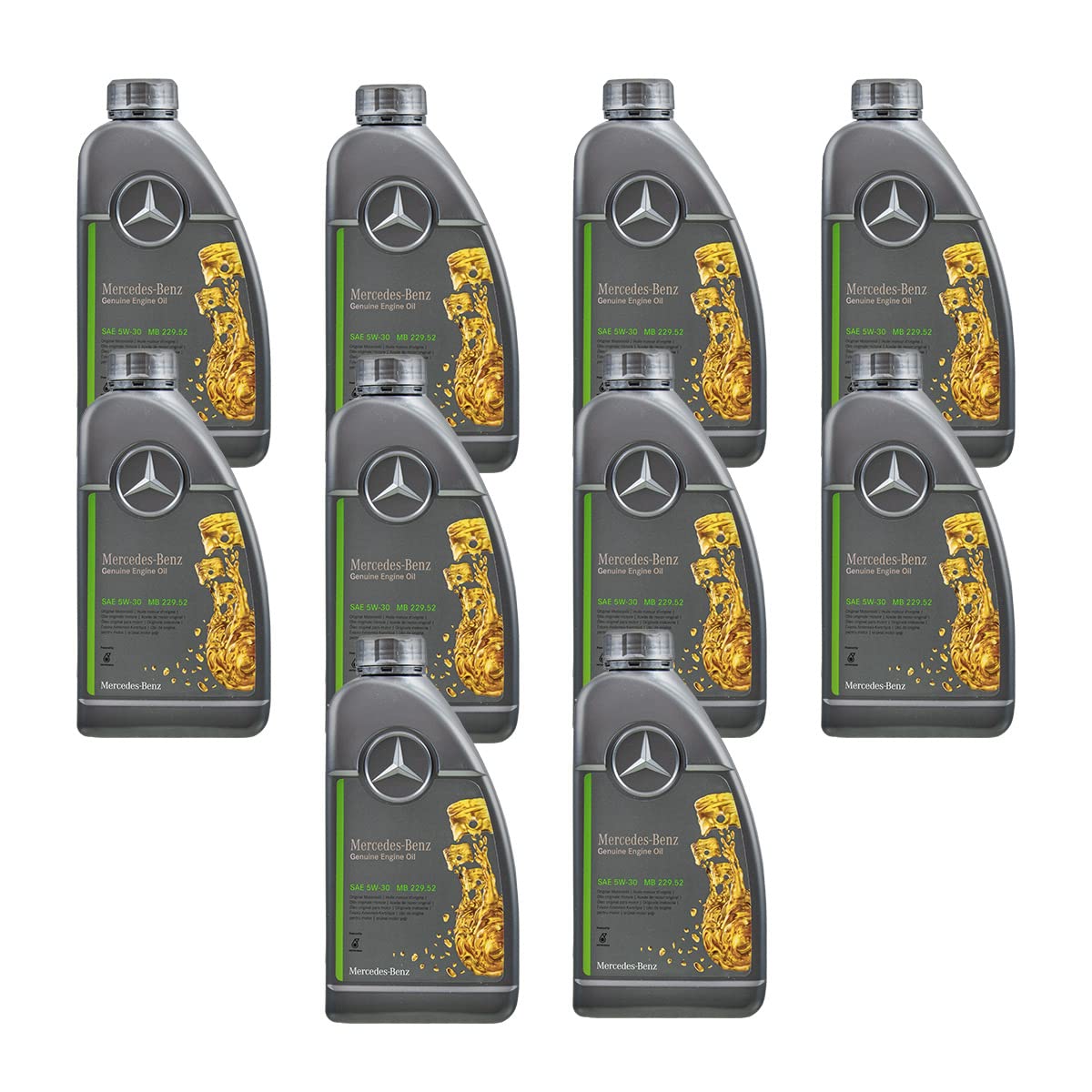 10x1L Original Mercedes Synthetic Motoröl 5W-30 229.52 A 001 989 37 01 BGA6 von Diederichs