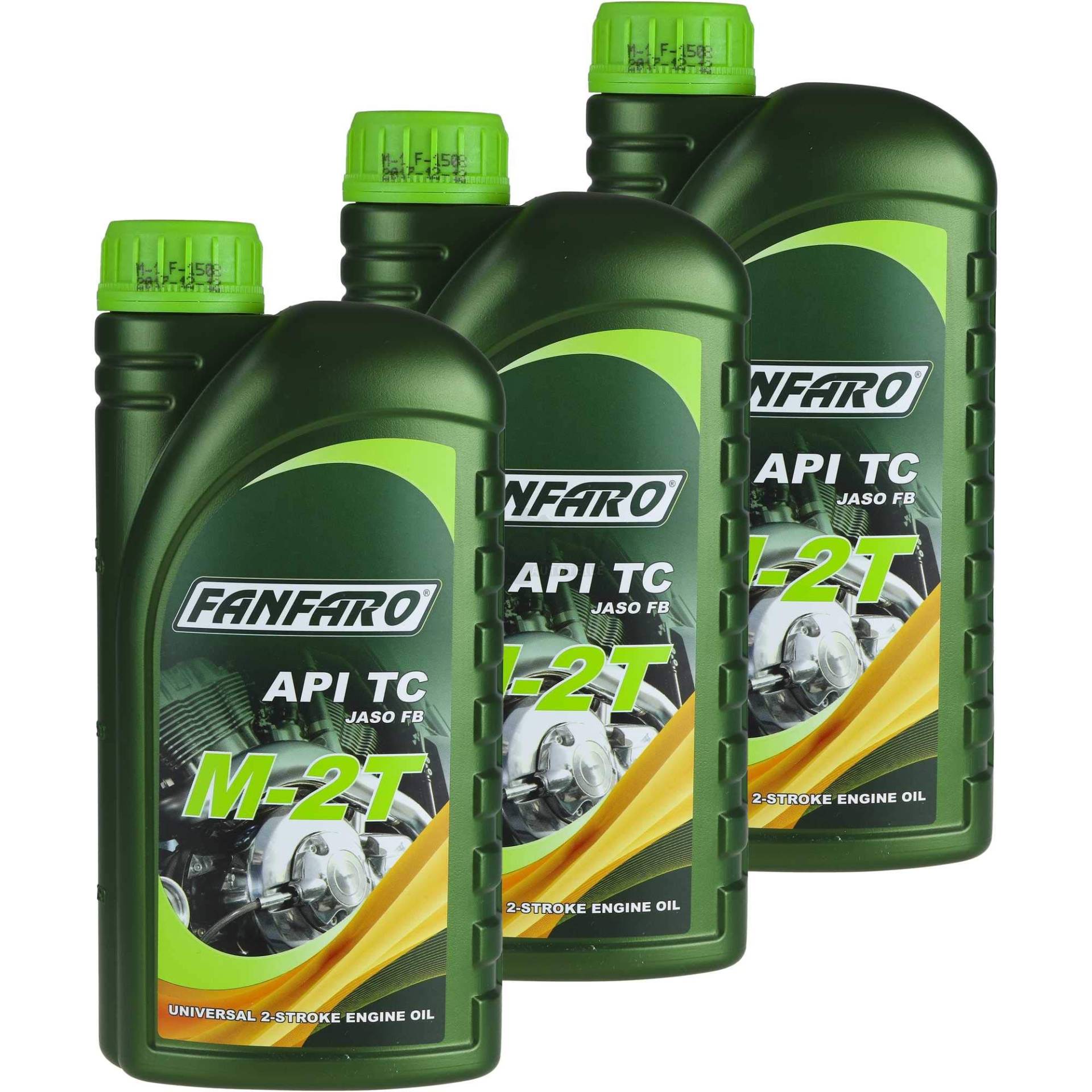 3x1 Liter FANFARO M-2T Universal 2-Takt API TC Motorrädöl Zweitakt Motoröl Öl 3x1 Liter FANFARO M-2T Universal 2-Takt API TC Motorrädöl Zweitakt Motoröl Öl von Diederichs