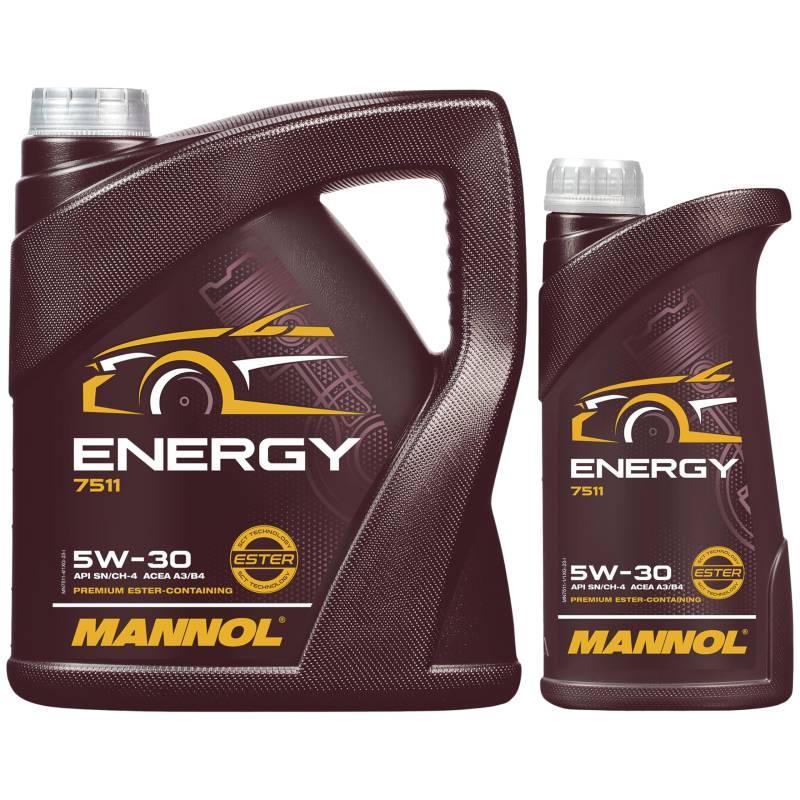 5 Liter Original MANNOL Motoröl Energy 5W-30 API SL Engine Oil Öl von Diederichs