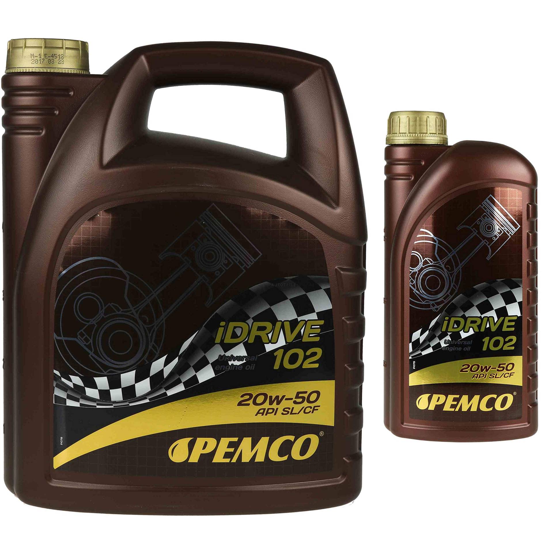 6 L Orignal PEMCO Motoröl iDRIVE 102 20W-50 API SL/CF Engine Oil Öl 11192497 von Diederichs