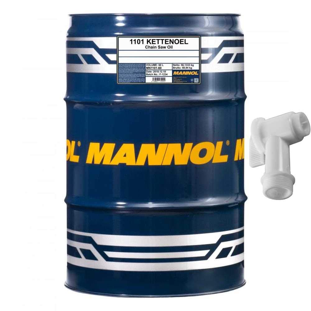 60 Liter MANNOL Kettenöl Öl für Gartentechnik inkl. Auslaufhahn von Diederichs
