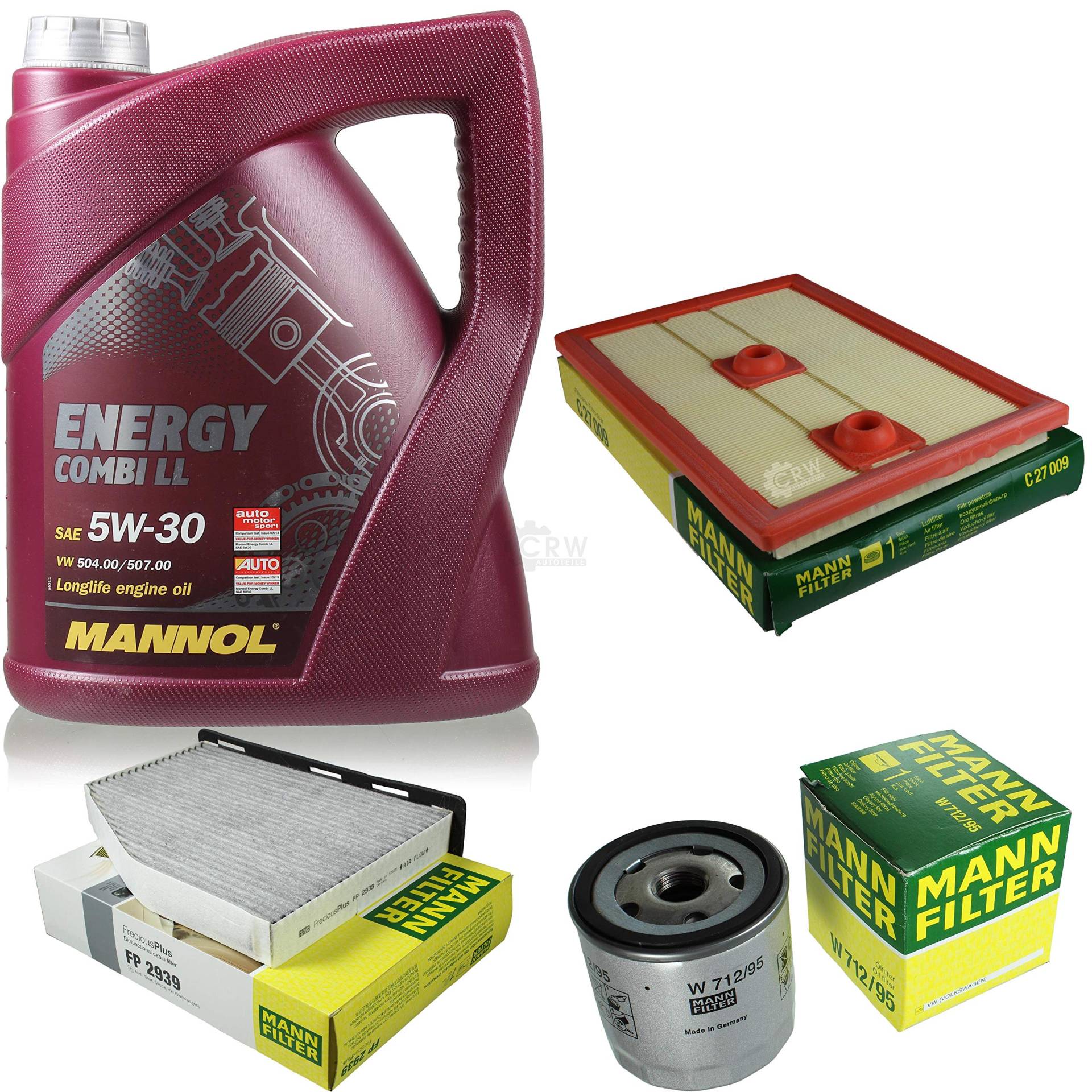 Filter Set Inspektionspaket 5 Liter MANNOL Motoröl Energy Combi LL 5W-30 API SN/CF MANN-FILTER Luftfilter Innenraumfilter Ölfilter Filter Set Inspektionspaket 5 Liter MANNOL Motoröl Energy Combi LL 5W-30 API SN/CF MANN-FILTER Luftfilter Innenraumfilter Ölfilter von Diederichs
