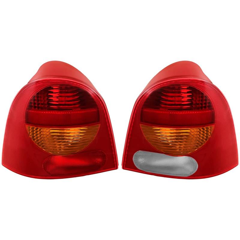 Diederichs Heckleuchten Rückleuchten Rücklicht Set rechts & links Satz für Renault Twingo (C06) 09/1998-06/2004, Kunststoff ohne Lampenträger, Rot von Diederichs