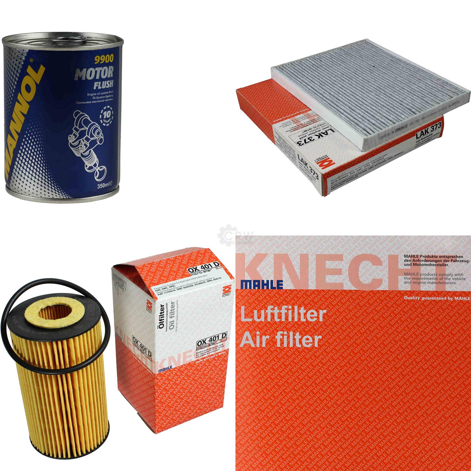 MAHLE/KNECHT Inspektionspaket Filter Set SCT Motor Flush Motorspülung 11606101 von QR-PARTS