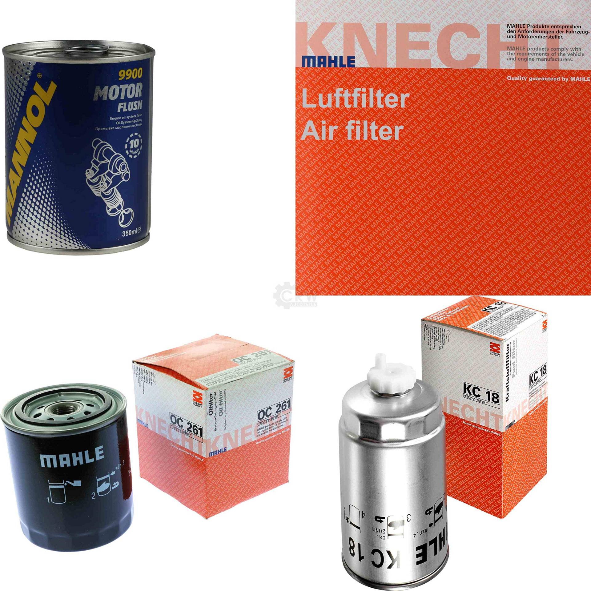 MAHLE/KNECHT Inspektionspaket Filter Set SCT Motor Flush Motorspülung 11611444 von QR-PARTS