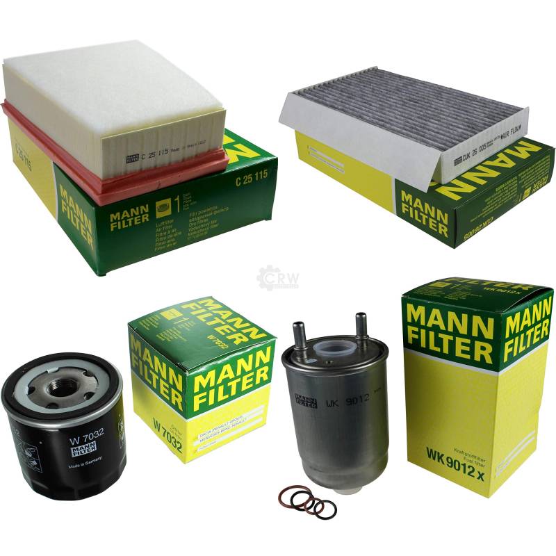 MANN-FILTER Inspektions Set Inspektionspaket Innenraumfilter Kraftstofffilter Luftfilter Ölfilter von Diederichs