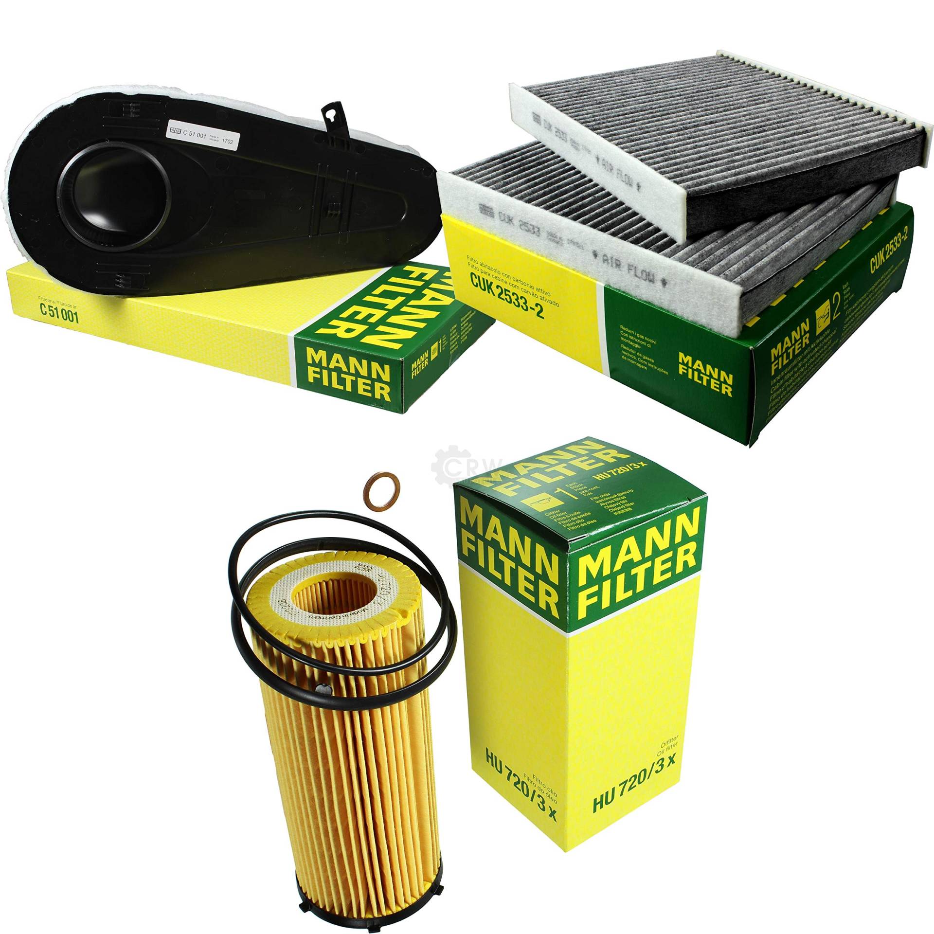 MANN-FILTER Inspektions Set Inspektionspaket Innenraumfilter Luftfilter Ölfilter von Diederichs
