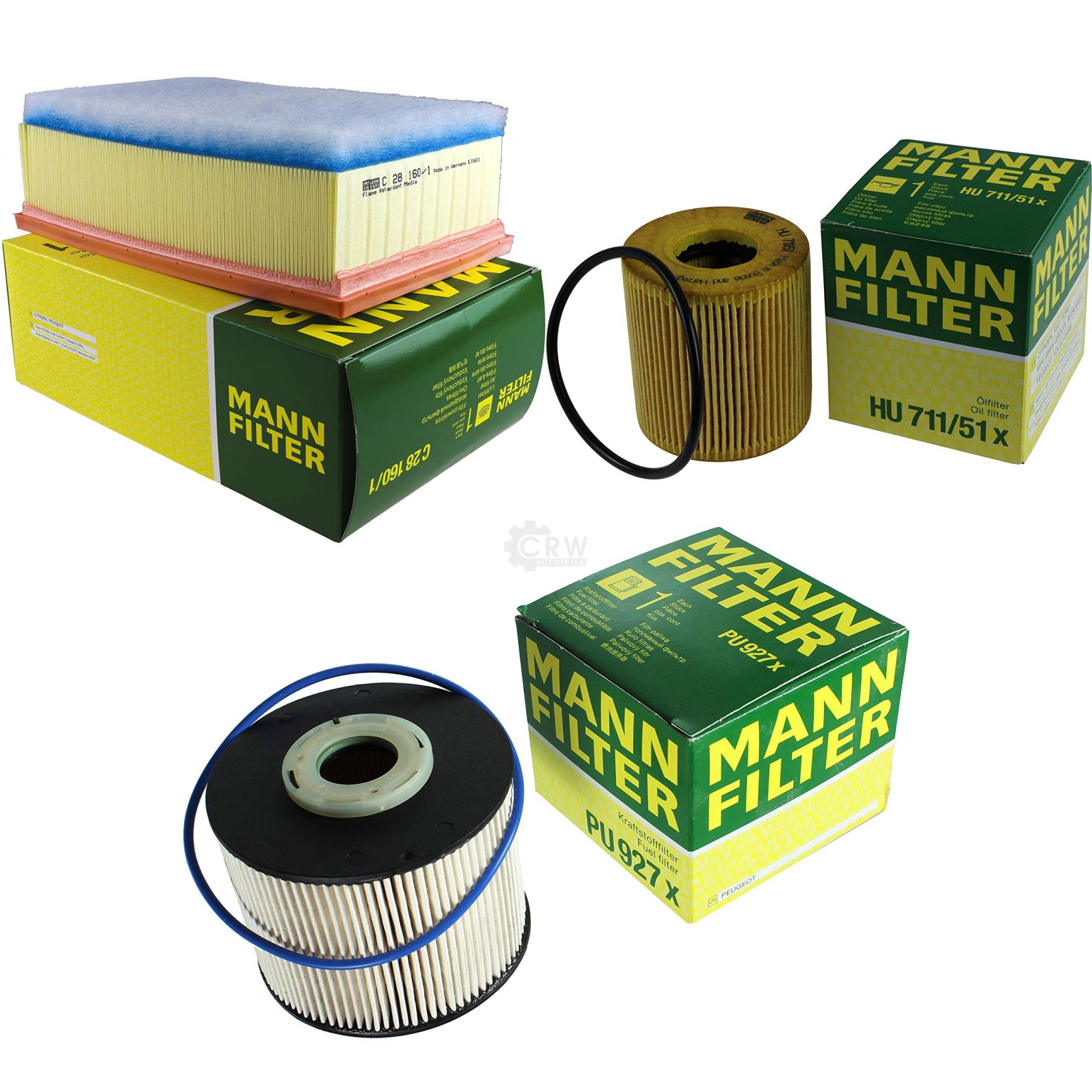 MANN-FILTER Inspektions Set Inspektionspaket Kraftstofffilter Luftfilter Ölfilter von QR-PARTS
