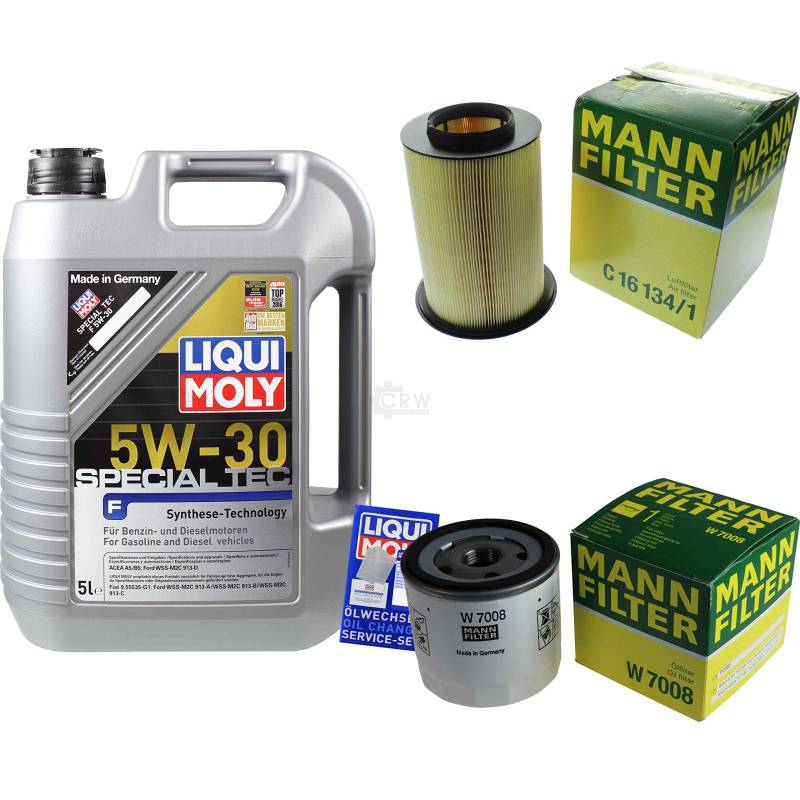Filter Set Inspektionspaket 5 Liter Liqui Moly Motoröl Special Tec F 5W-30 MANN-FILTER Luftfilter Ölfilter von Diederichs