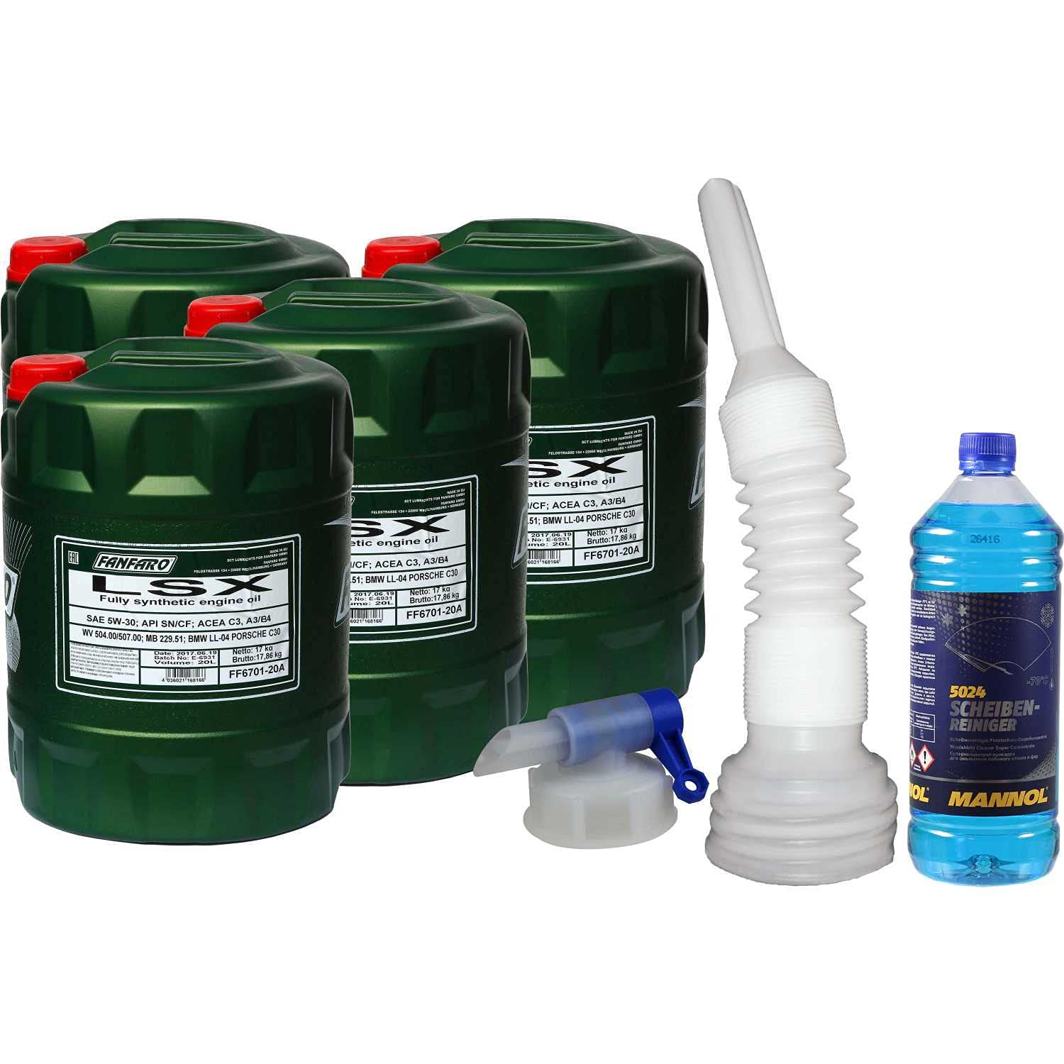QR-Parts Set 80 Liter 85485559 CT4503 DIN61 5024 FF6701-20 1 Original MANNOL Scheiben-Reiniger -70 °C Frostschutz Konzentrat 20 ORIGINAL FANFARO LSX 5W-30 API SN ACEA C3 Motoröl Expert Line Öl Oil QR-Parts Set 80 Liter 85485559 CT4503 DIN61 5024 FF6701-20 1 Original MANNOL Scheiben-Reiniger -70 °C Frostschutz Konzentrat 20 ORIGINAL FANFARO LSX 5W-30 API SN ACEA C3 Motoröl Expert Line Öl Oil von Diederichs