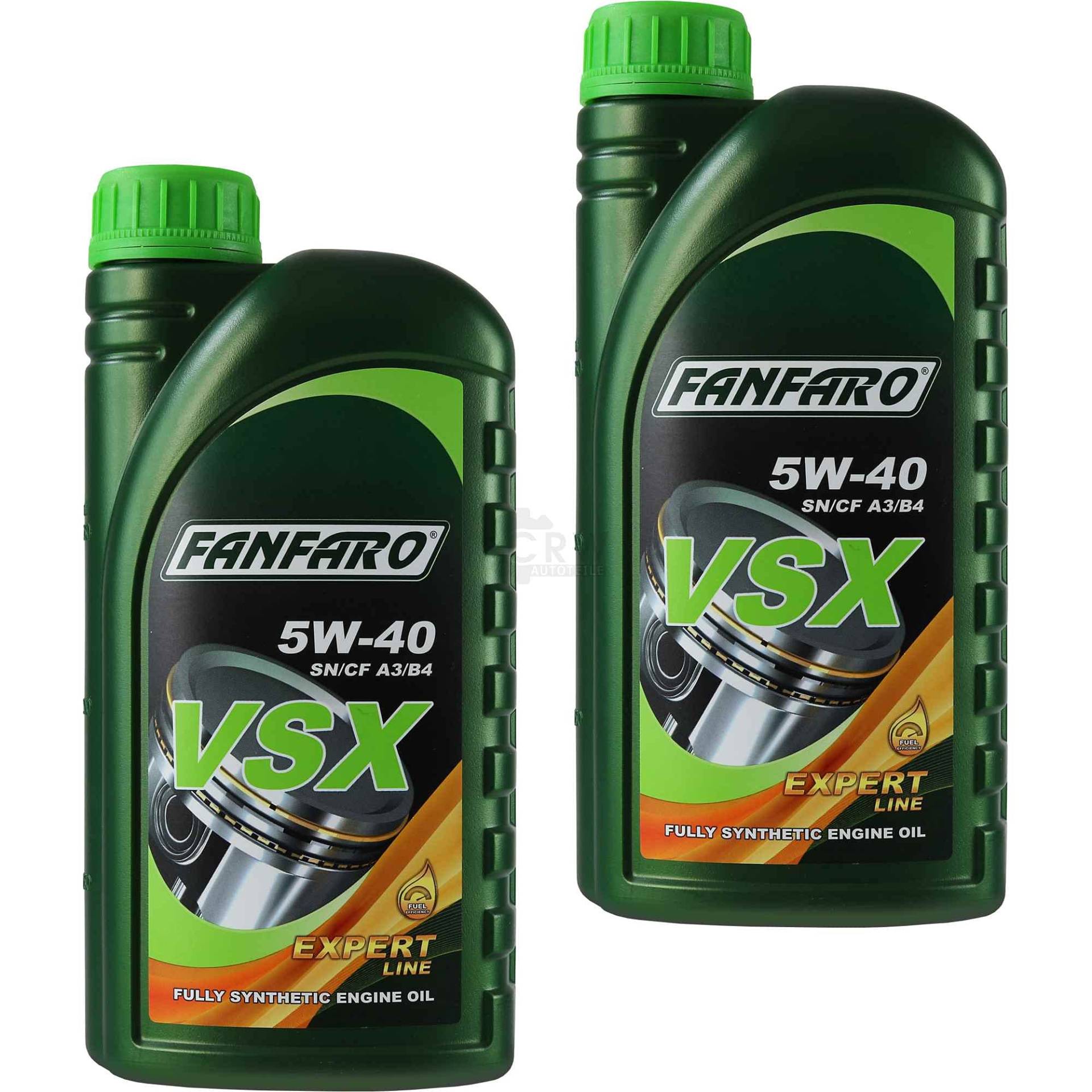 QR-Parts Set 85447462 FF6702-1 2L Original FANFARO VSX 5W-40 API SN/SM/CF Motoröl Engine Oil Öl QR-Parts Set 85447462 FF6702-1 2L Original FANFARO VSX 5W-40 API SN/SM/CF Motoröl Engine Oil Öl von QR-PARTS