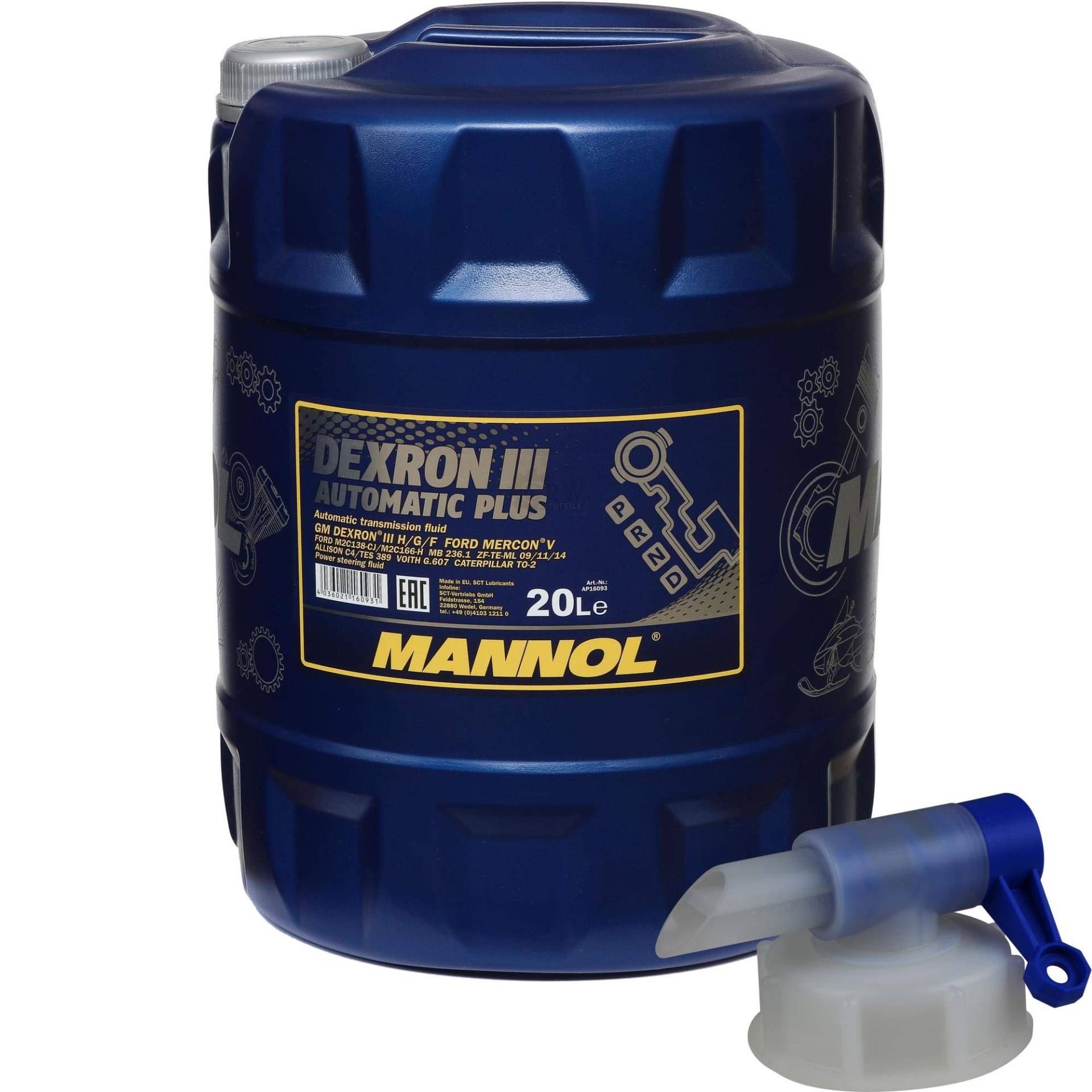 20 L MANNOL Automatikgetriebeöl Dexron III Automatic Plus Gear Oil + Auslaufhahn 20 L MANNOL Automatikgetriebeöl Dexron III Automatic Plus Gear Oil + Auslaufhahn von Diederichs