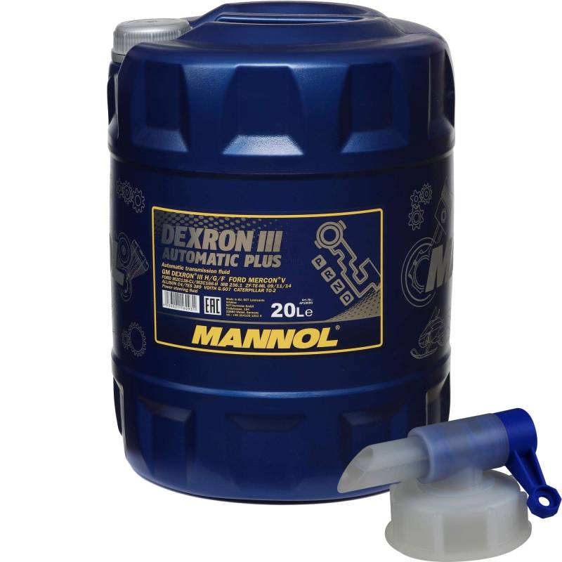 20 L MANNOL Automatikgetriebeöl Dexron III Automatic Plus Gear Oil + Auslaufhahn von Diederichs