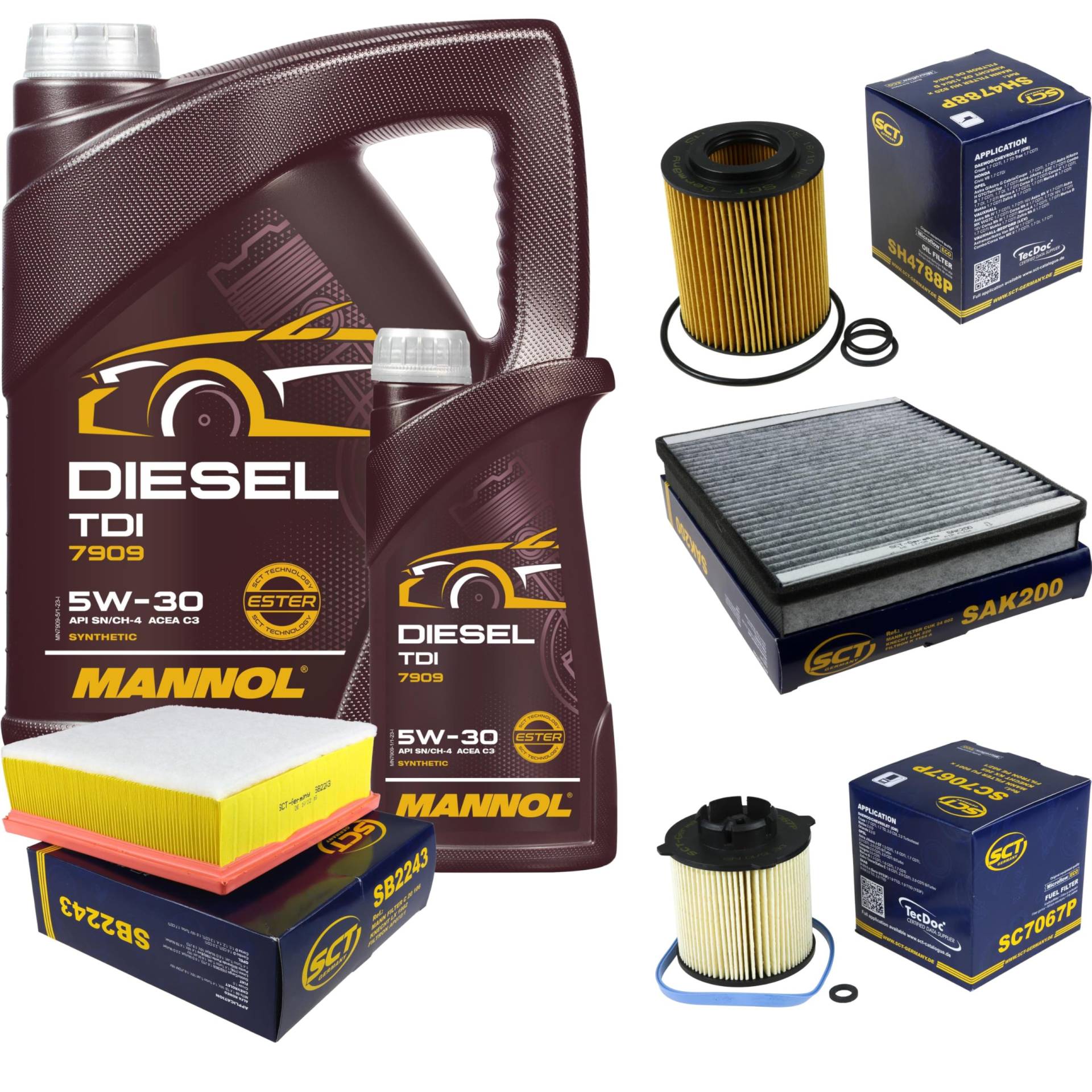 Filter Set Inspektionspaket 6 Liter MANNOL Motoröl Diesel TDI 5W-30 API SN/CF SCT Germany Innenraumfilter Luftfilter Ölfilter Kraftstofffilter Filter Set Inspektionspaket 6 Liter MANNOL Motoröl Diesel TDI 5W-30 API SN/CF SCT Germany Innenraumfilter Luftfilter Ölfilter Kraftstofffilter von Diederichs