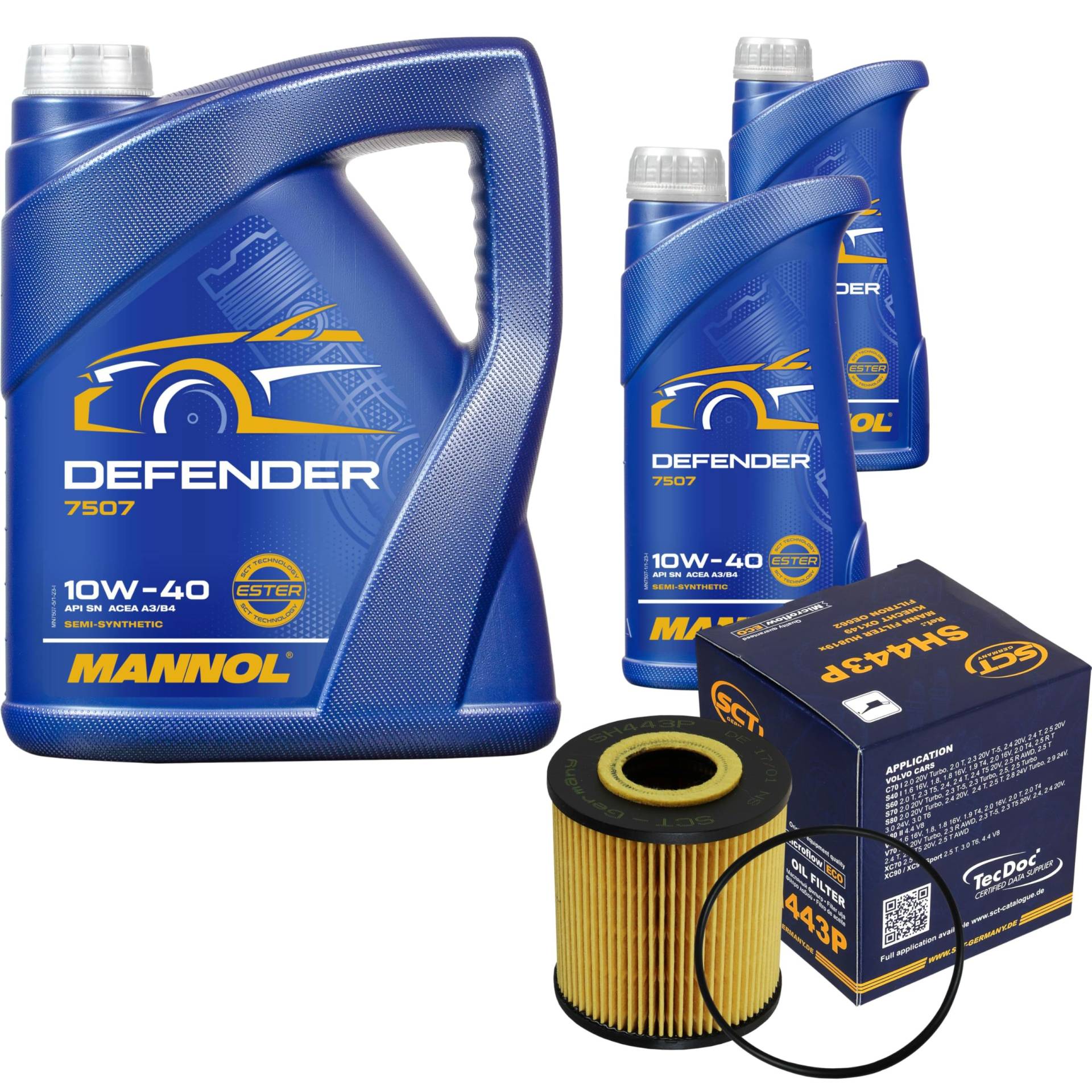 Filter Set Inspektionspaket 7 Liter MANNOL Motoröl Defender 10W-40 API SL/CF SCT Germany Ölfilter Filter Set Inspektionspaket 7 Liter MANNOL Motoröl Defender 10W-40 API SL/CF SCT Germany Ölfilter von Diederichs