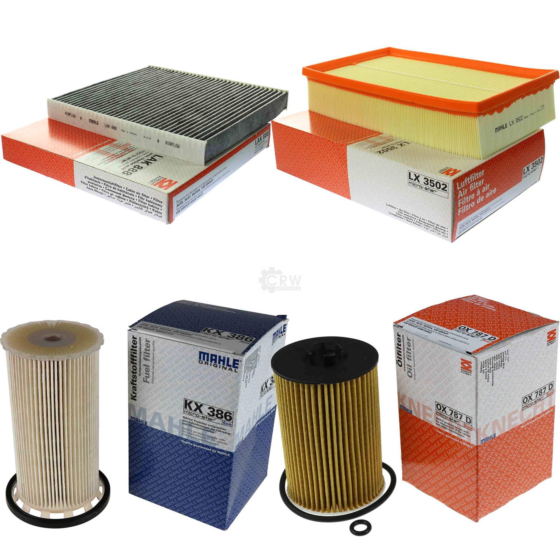 MAHLE/KNECHT Inspektions Set Inspektionspaket Luftfilter Ölfilter Innenraumfilter Kraftstofffilter MAHLE/KNECHT Inspektions Set Inspektionspaket Luftfilter Ölfilter Innenraumfilter Kraftstofffilter von Diederichs
