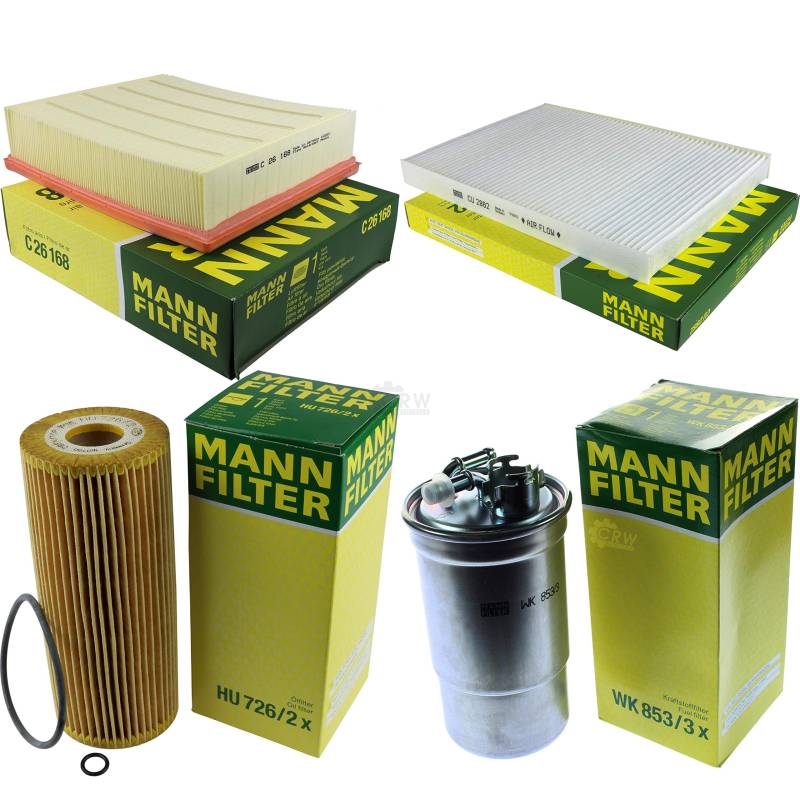 MANN-FILTER Inspektions Set Inspektionspaket Luftfilter Ölfilter Innenraumfilter Kraftstofffilter von Diederichs