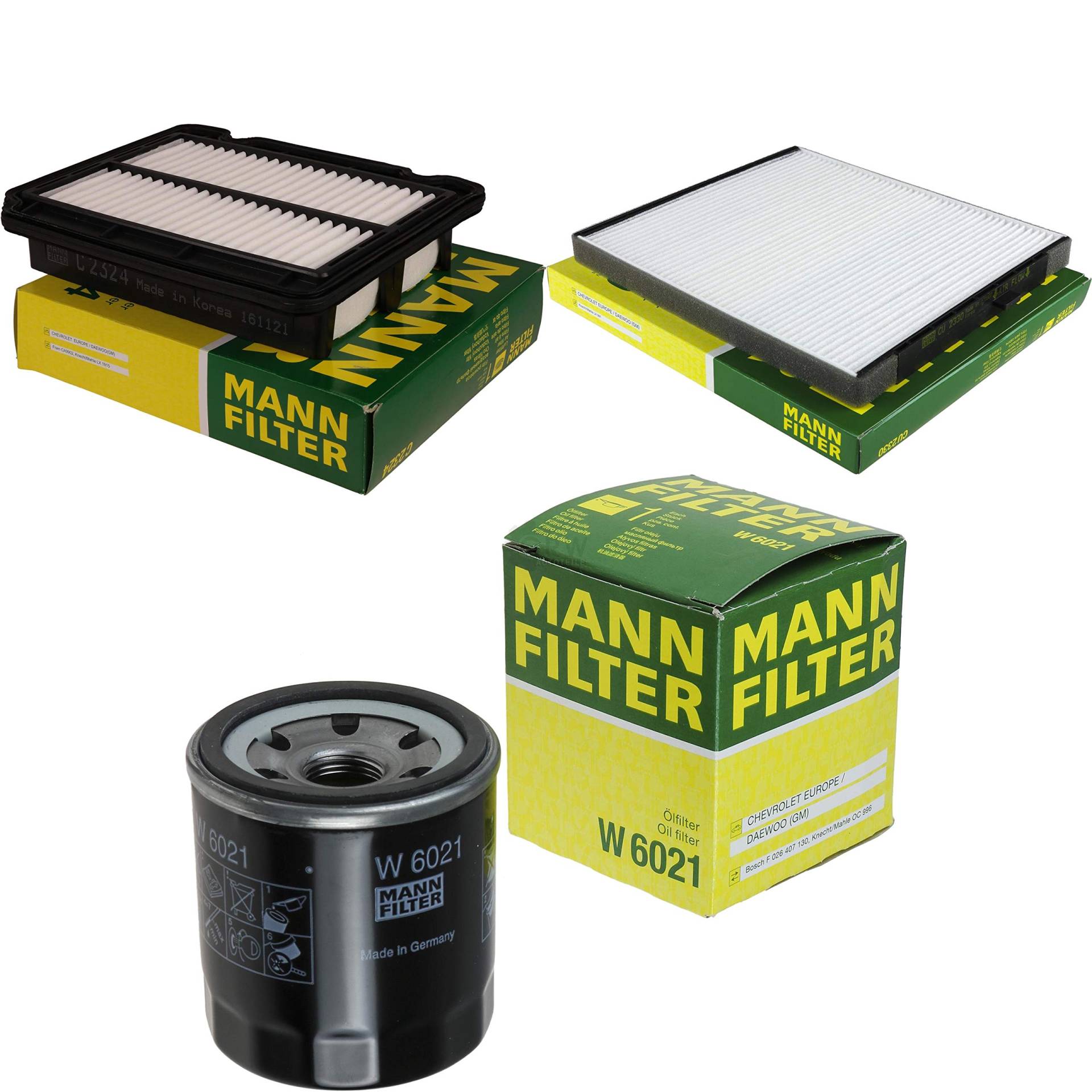 MANN-FILTER Inspektions Set Inspektionspaket Luftfilter Ölfilter Innenraumfilter von QR-Parts