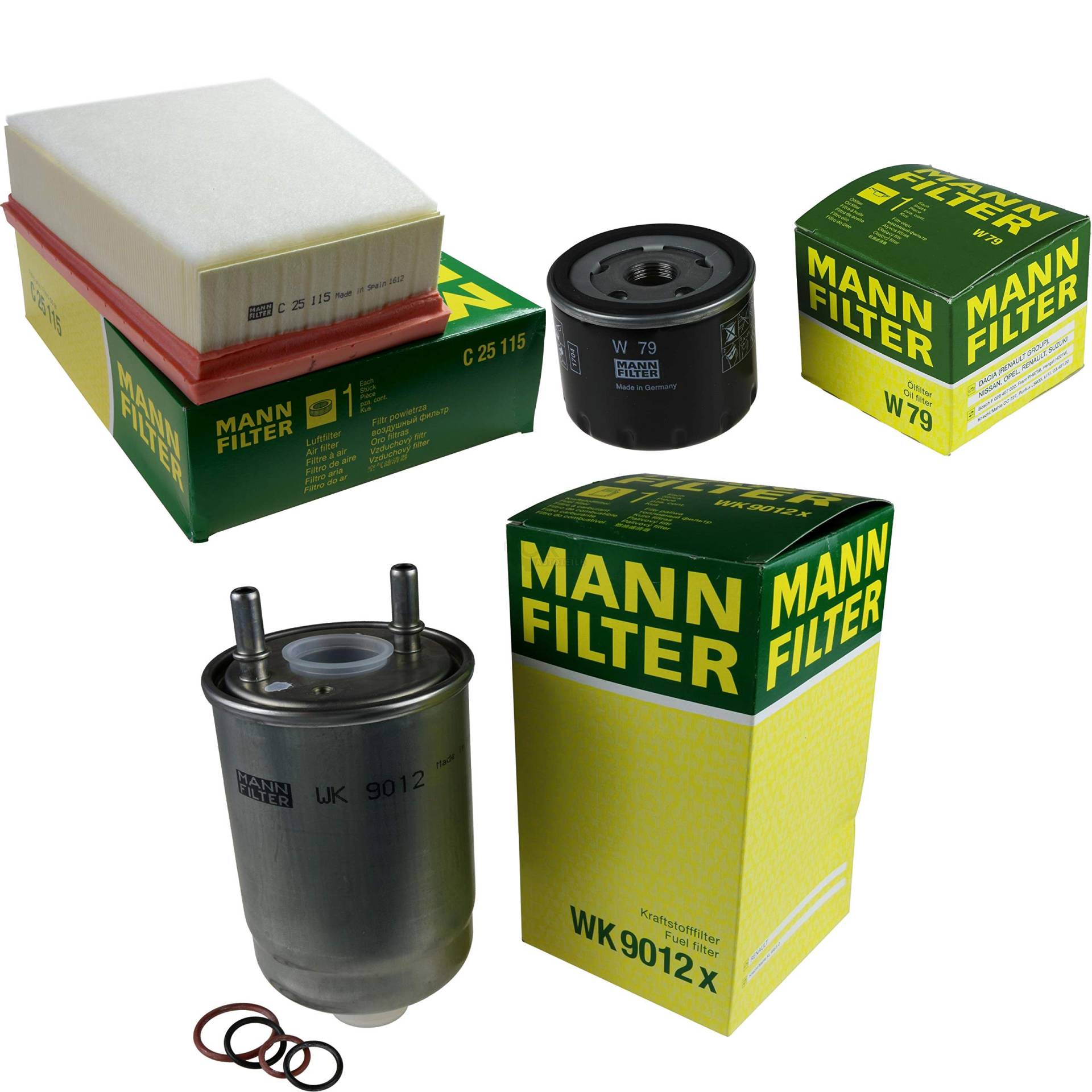 MANN-FILTER Inspektions Set Inspektionspaket Luftfilter Ölfilter Kraftstofffilter von Diederichs