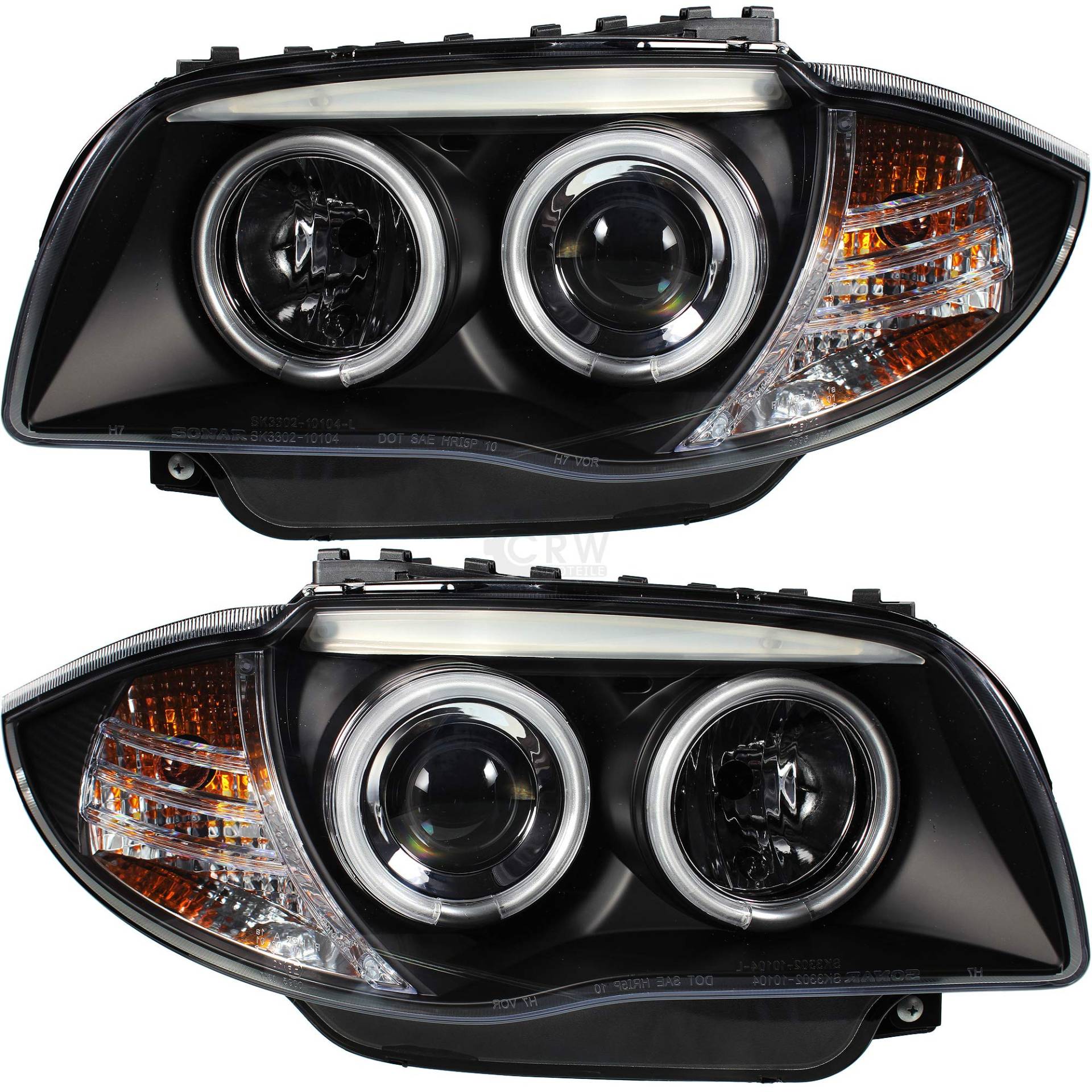 Scheinwerfer Satz Set CCFL Angel Eyes E81 E82 E87 E88 Bj. 2004-2011 schwarz Scheinwerfer Satz Set CCFL Angel Eyes E81 E82 E87 E88 Bj. 2004-2011 schwarz von Diederichs