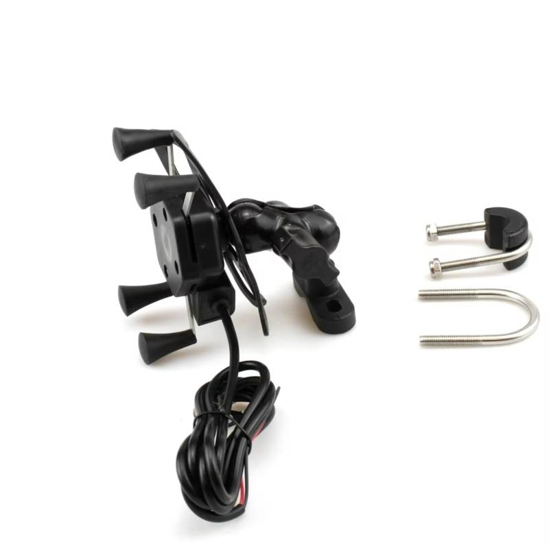 Motorrad Halterungen Für CTX700 NC700S NC700X NC750S NC750X CB500F CB500X Motorrad GPS Navigation Halterung X-Grip Telefon Halter USB Ladegerät Motorrad Handyhalterung(B) von QRDKKL