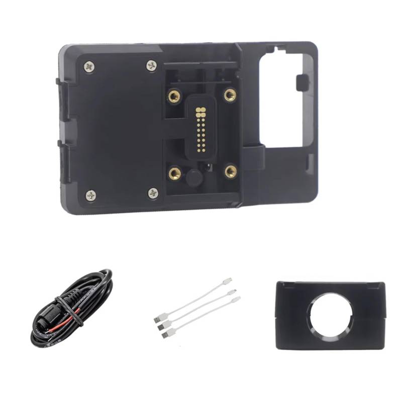 Motorrad Halterungen Für R1200GS LC Für Abenteuer S1000XR R1200RS R1200R Motorrad Drahtlose Ladegerät Handy Halter Stehen USB Navigation Halterung Motorrad Handyhalterung(Wireless 22mm Clip) von QRDKKL